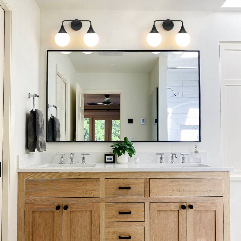 Dimmable Vanity Light with Clear Glass Shade