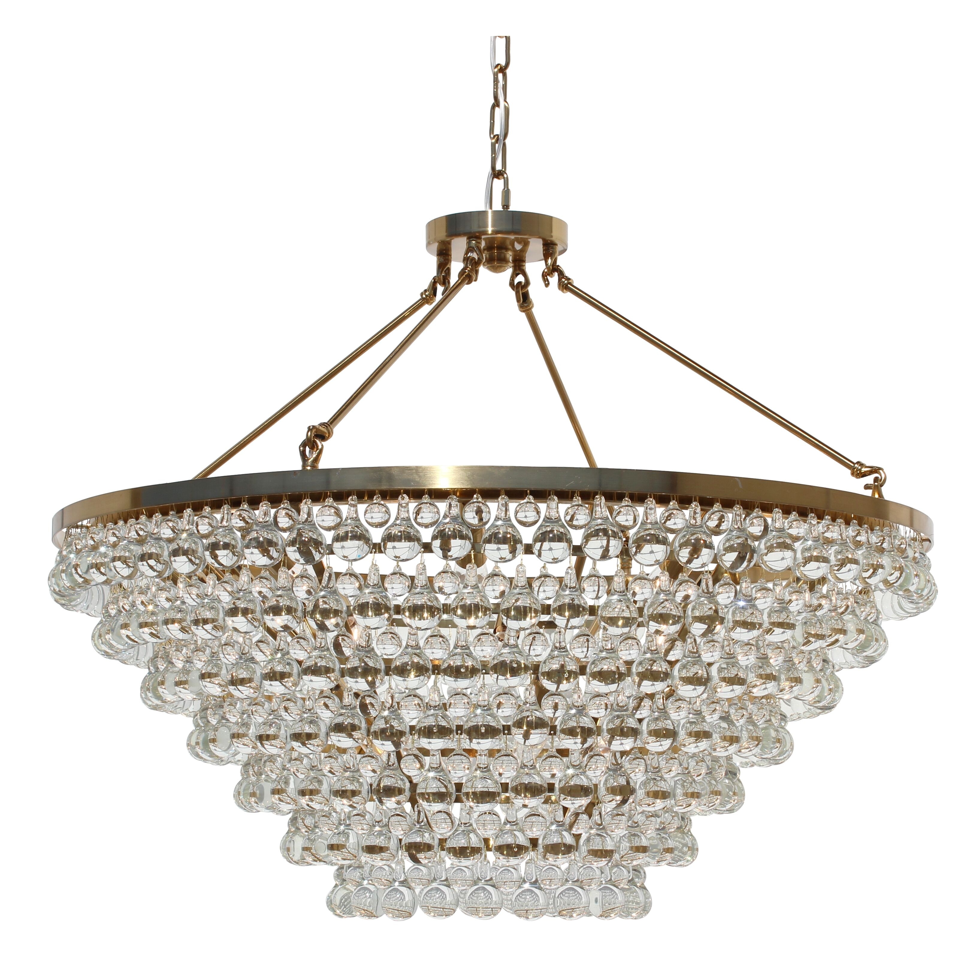 Celeste glass drop crystal chandelier top