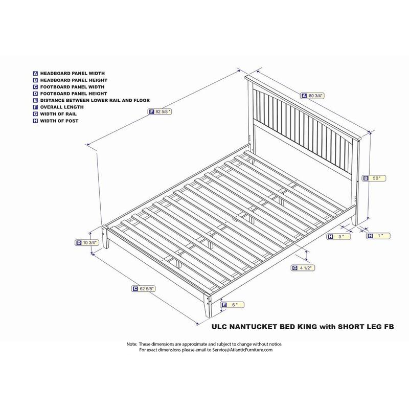 Platform Bed - Solid Hardwood Design, Open Footboard - Sturdy Wood Frame for Bedrooms