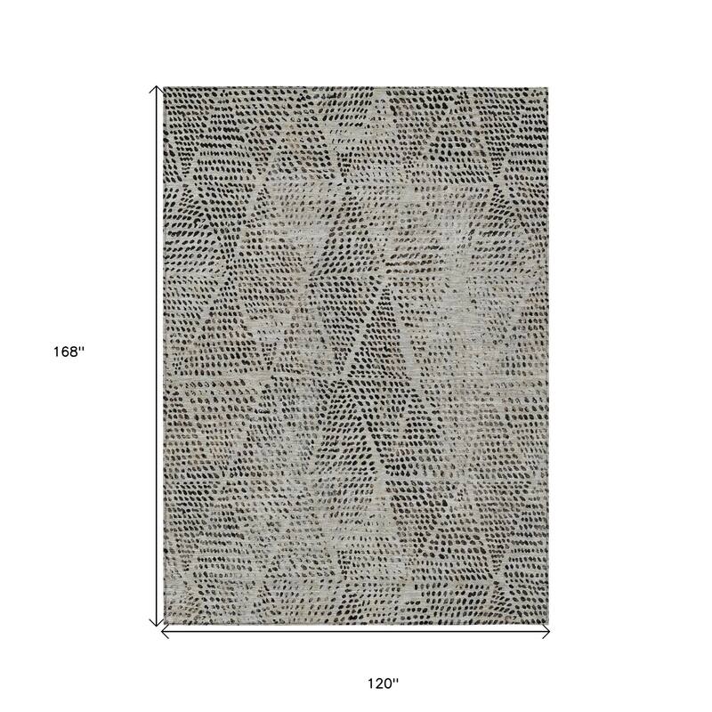 HomeRoots Geometric Transitional Rectangle Outdoor Rug