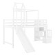 preview thumbnail 13 of 18, Impression Twin Size Playhouse Inspired Bunk Bed with Slide Pink Tent and Tower, Sturdy Construction & Unique Design, Blue