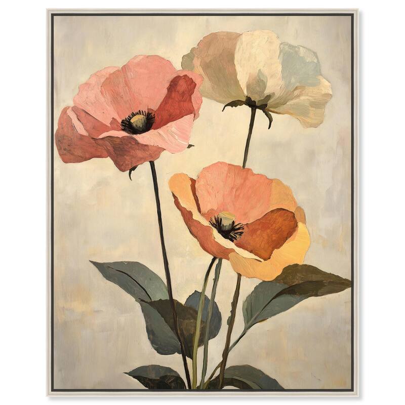 Blush and Ochre I Canvas by Art Remedy - Silver - 20" x 24"