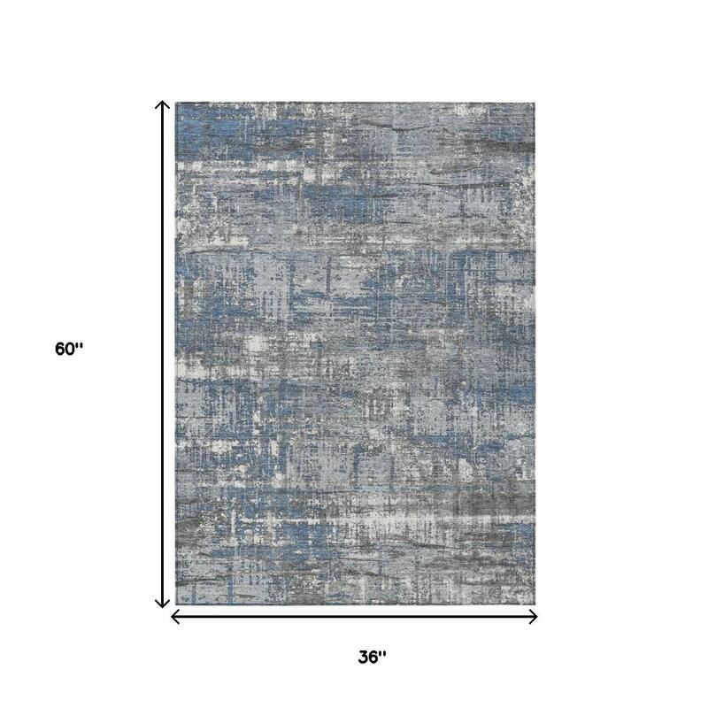 HomeRoots Geometric Transitional Rectangle Outdoor Rug