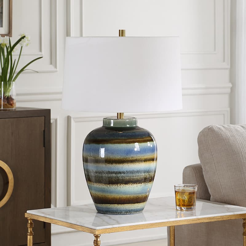 Urn Table Lamp with Tapered Shade - 25.5"