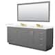 Option Dark Gray, Gold Trim, Giotto Quartz Top