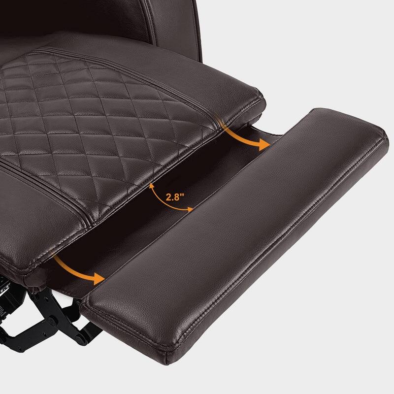 MCombo Power Reclining Loveseat Sofa with Adjustable Headrests, Home Theater Seating with Armrest Storage, Faux Leather HTS470