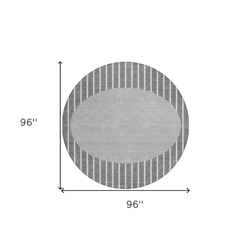 HomeRoots Striped Transitional Rectangle Outdoor Rug