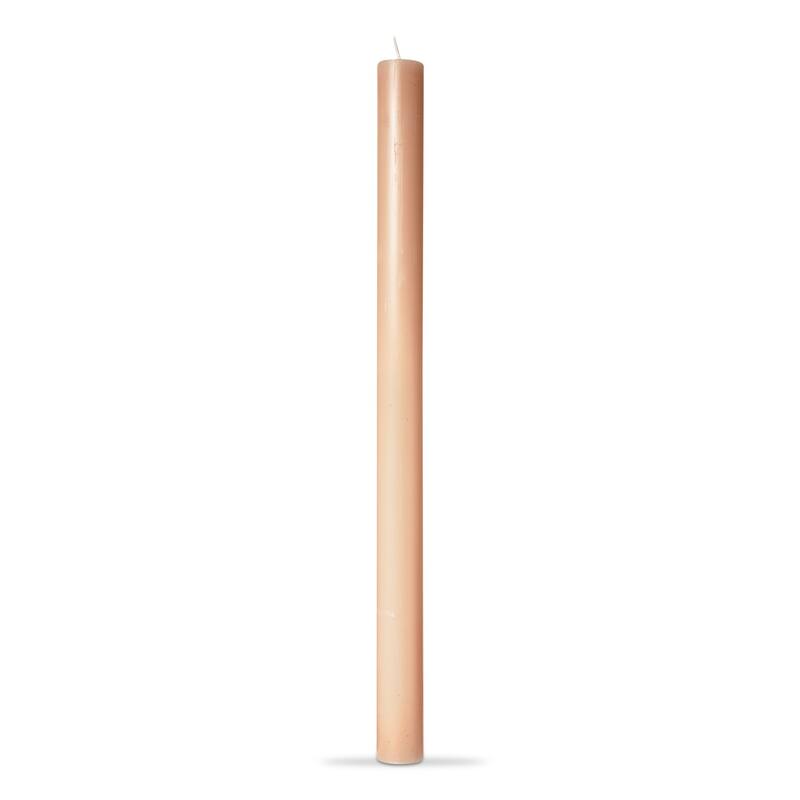 Color Studio 12" Straight Taper Unscented Smokeless Paraffin Wax Candle Blush, Burn Time 12 hrs. Set 12
