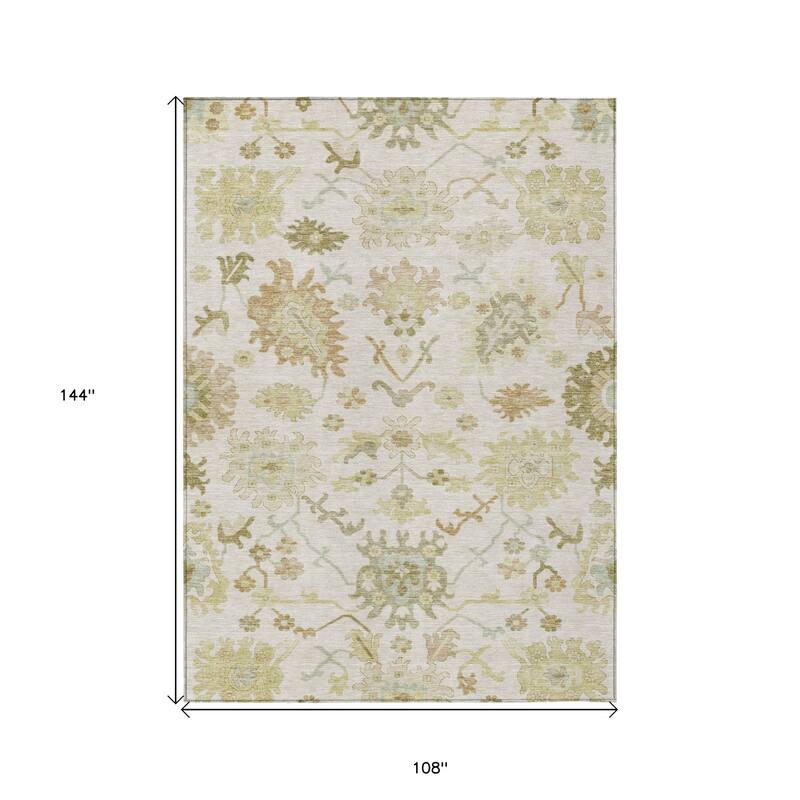 HomeRoots Floral Traditional Rectangle Outdoor Rug