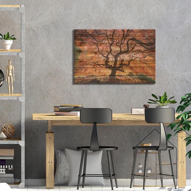 Tentacles And Sun, Seattle, Washington III Print On Wood by Jim Nilsen - Multi-Color