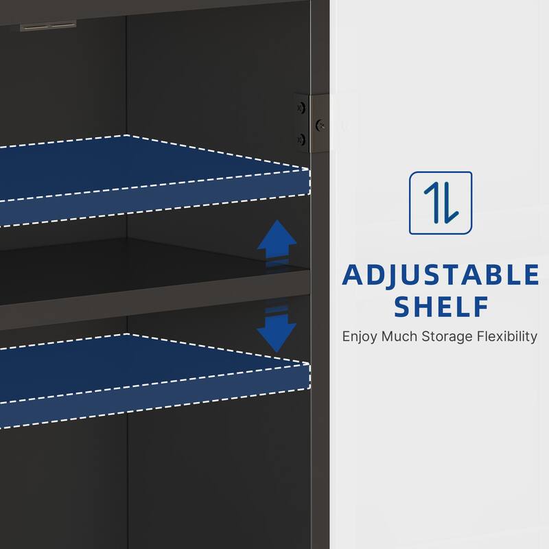 Moasis 72" Tall Kitchen Pantry Storage Cabinet with 4 Door and Drawers