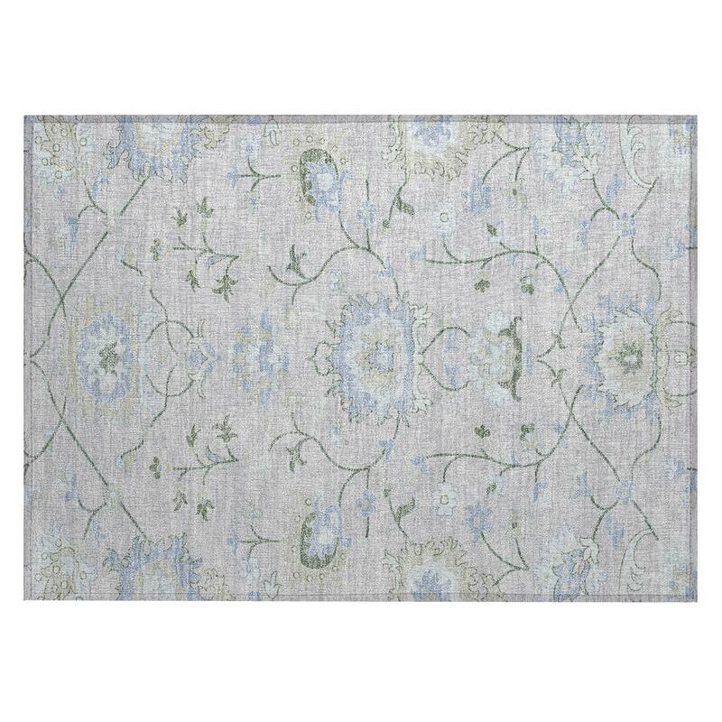 Machine Washable Indoor/ Outdoor Traditional Serena Chantille Rug