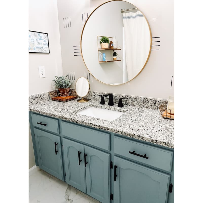 Frame My Mirror Gold Round Vanity Mirror, Cheyenne Design - 30" x 30"