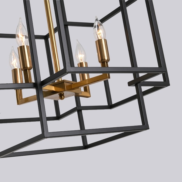 4 light lantern geometric pendant store
