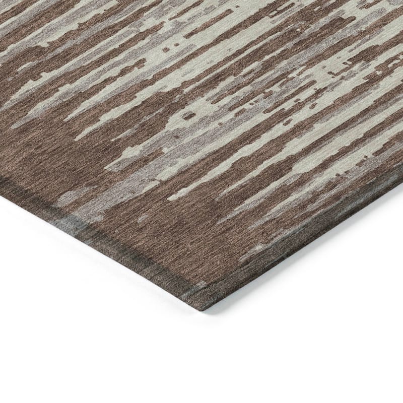 Machine Washable Indoor/ Outdoor Chantille Abstract Ombre Rug