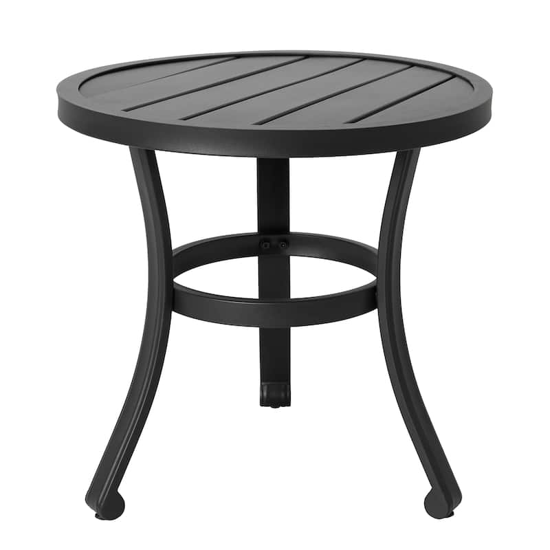 Outdoor 3-Piece Bistro Set, Textilene Fabric, Powder-Coated Iron Frame