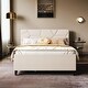 preview thumbnail 2 of 14, Full Size Upholstered Platform Bed with Trundle(Twin) & 2 Drawers for Kids,Adult Bedroom,Wooden Bedframe