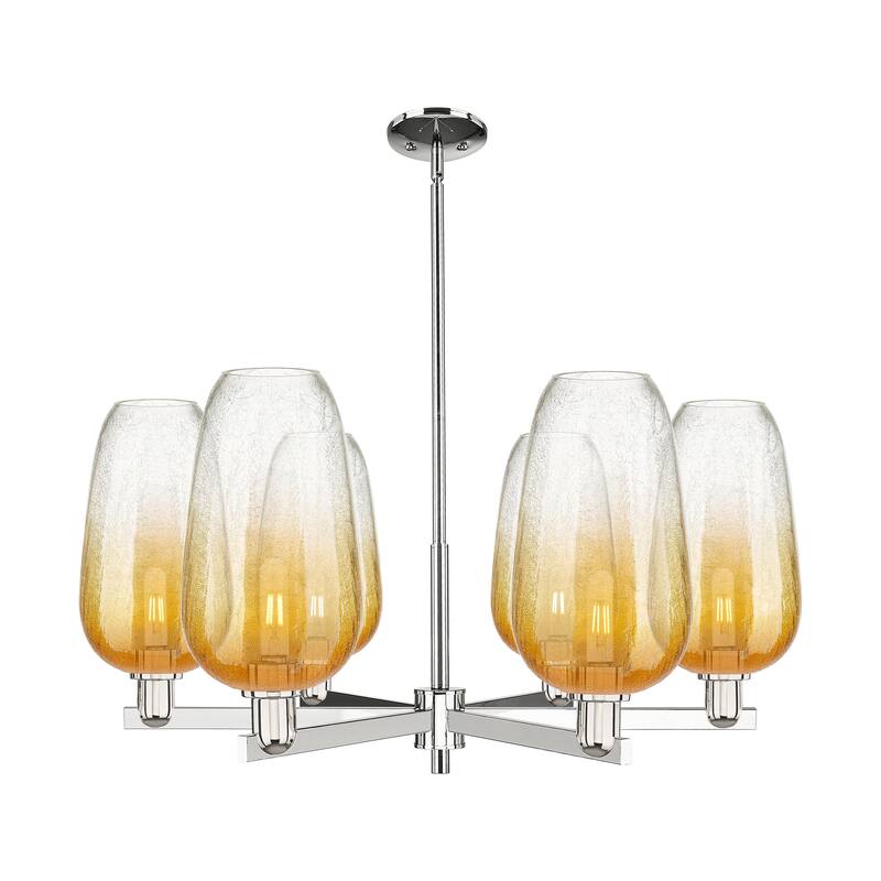 Innovations Lighting Downtown Urban - Brookhaven Flute - 6 Light 24" Stem Hung Chandelier