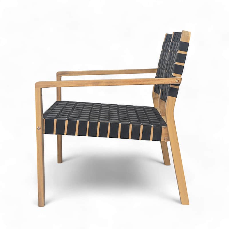 Christopher Knight Home - Hilary Acacia Wood Outdoor Loveseat with Woven Rope, 2-Seater Sofa