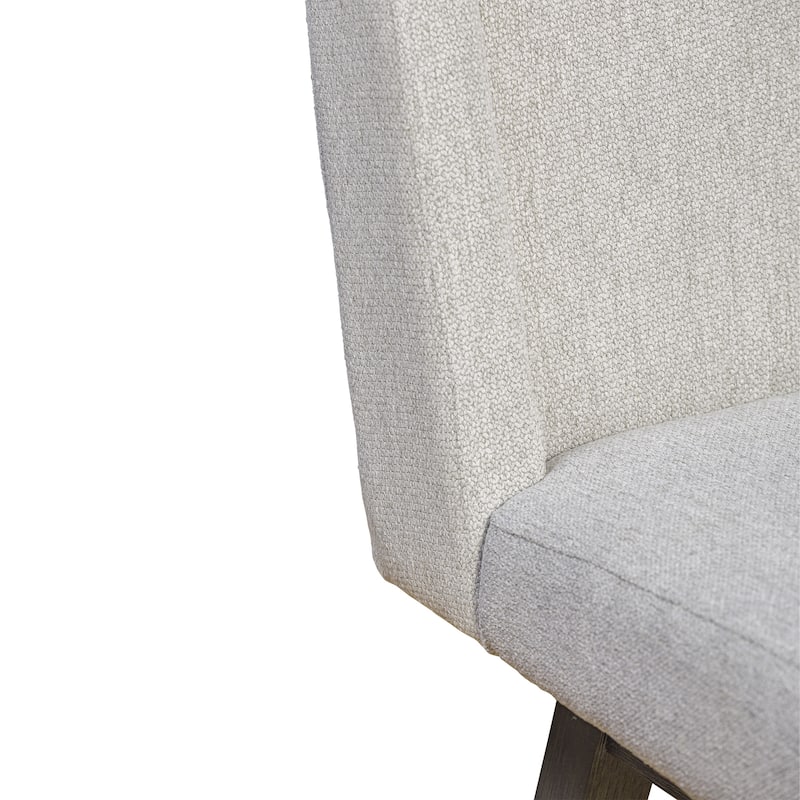 Stancoste Wingback Swivel Bar or Counter Stool with Wood Legs