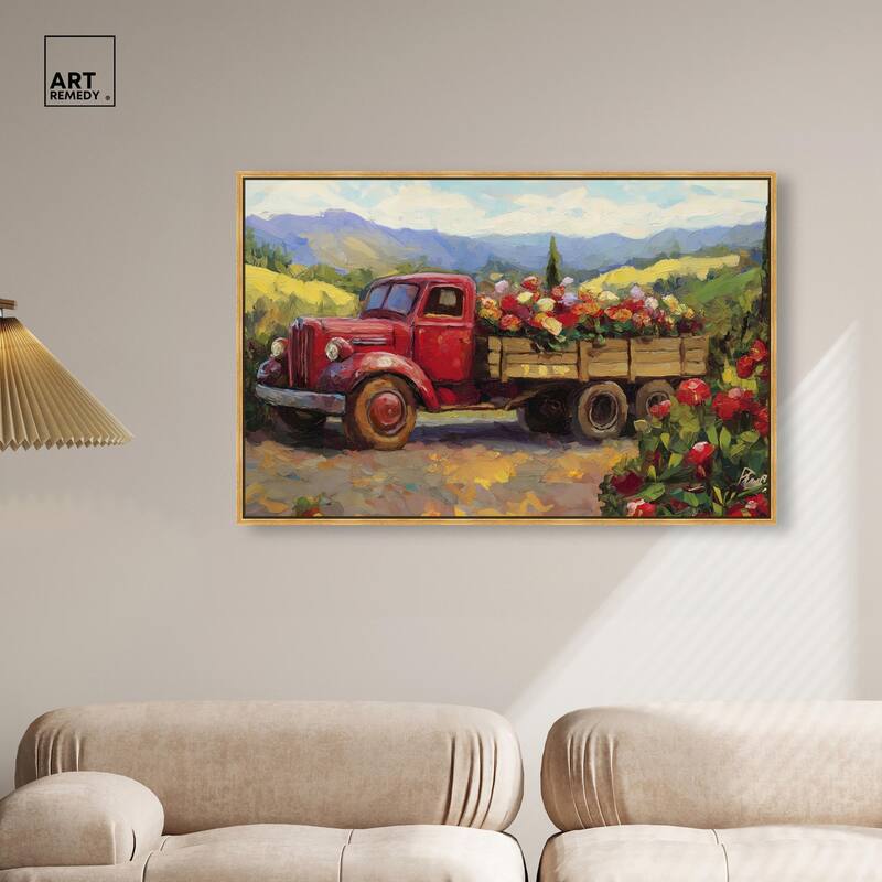 Flowers in Transit II Canvas by Art Remedy