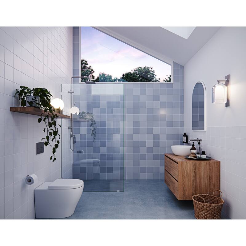 Glass Warehouse 78" x 41" Frameless Shower Door - Single Fixed Panel