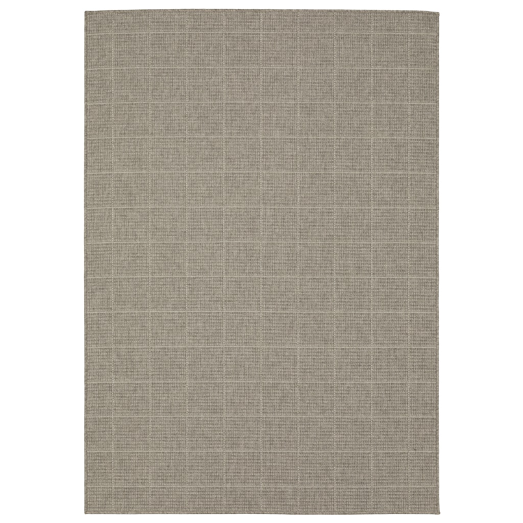 Style Haven Calayan Woven Gridwork Grey Ultimate Performance Area Rug~
