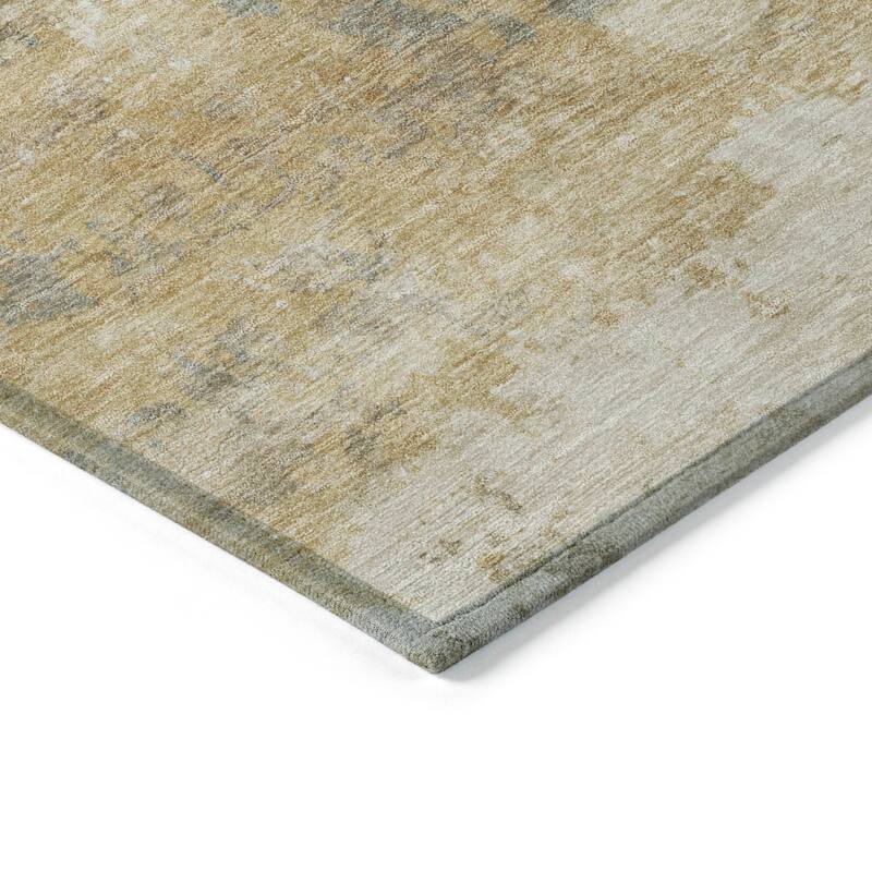 Machine Washable Indoor/Outdoor Abstract Blend Chantille Rug