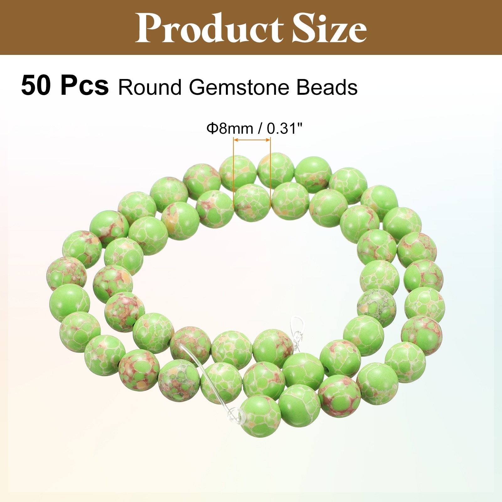 Natural Stone Beads Round Gemstone Stone Loose Beading Real Genuine Smooth Balls Bead for Jewelry Making Necklace Earrings DIY