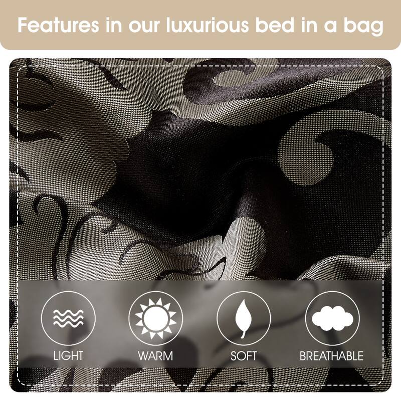 Nanshing Brie 9 Piece Floral Jacquard Comforter Set
