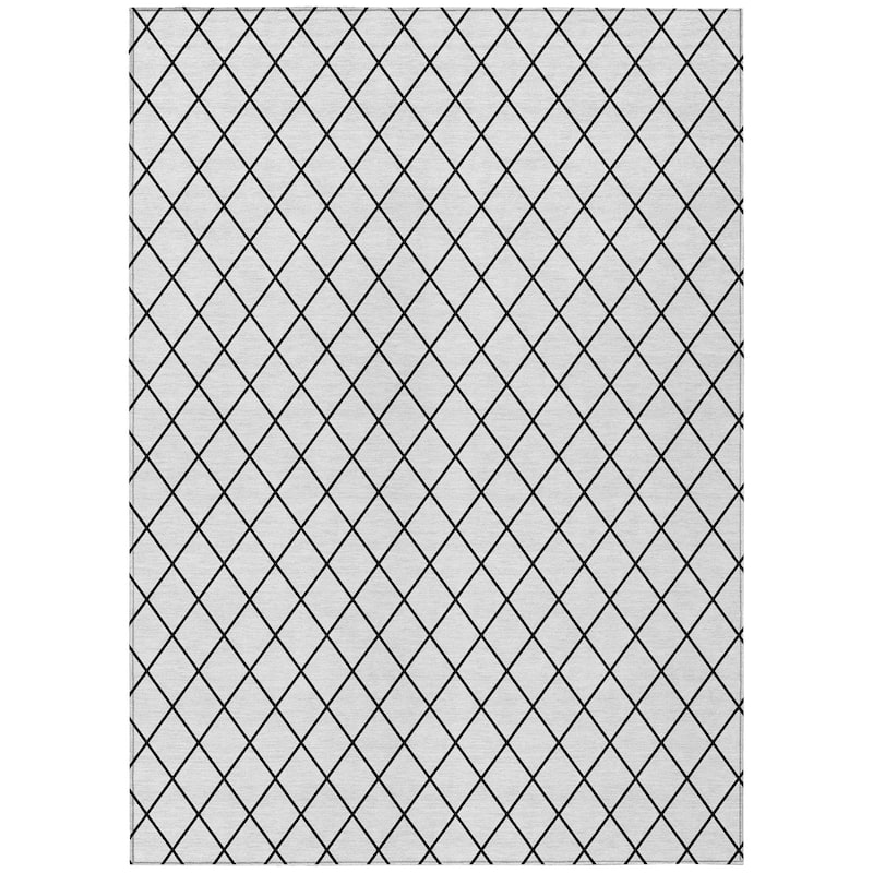 Machine Washable Indoor/ Outdoor Chantille Diamond Trellis Rug