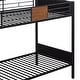 preview thumbnail 5 of 16, Vintage Classic Metal Bunk Bed Frame with Built-in Ladder