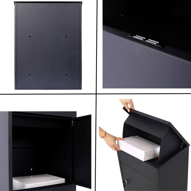 Wall Mounted Lockable and Anti-Theft Large Mailbox