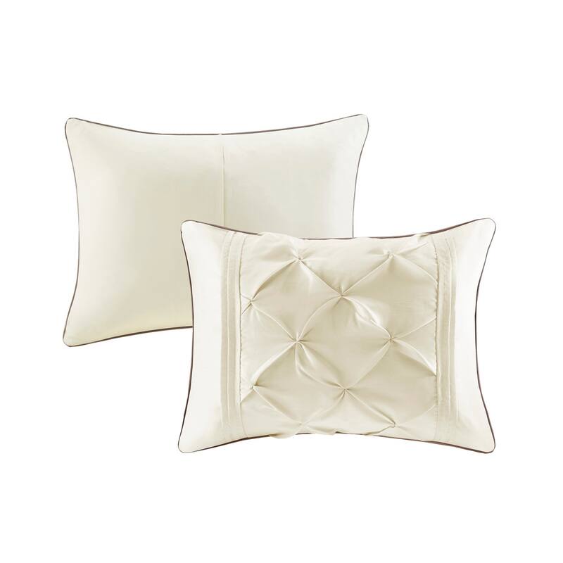 GDF Studio - Laurel 7-Piece Tufted Comforter Set with Decorative Pillows