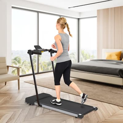 Walking Mat Treadmills Portable with LED Display Panel, Home Treadmills