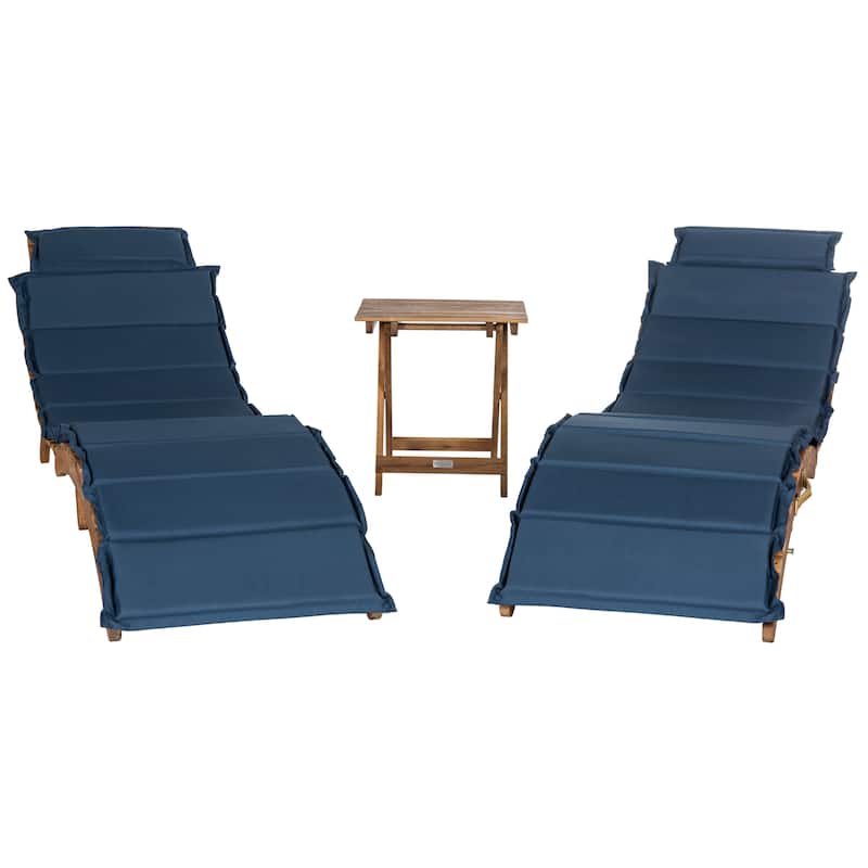 SAFAVIEH Outdoor Jamya 3-Piece Lounge Set - 21Wx25Dx72H
