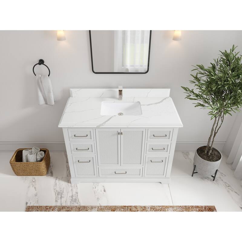 Willow Collections 48 in. W x 22 in. D Alys Single Sink Bathroom Vanity with Countertop