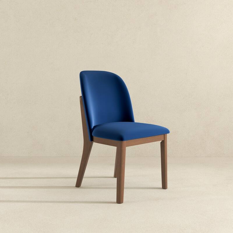 GDFStudio - Kaitlyn Modern Mid-Century Dining Chair with Solid Wood Legs & Upholstered Seat Back, Set of 2 - 23"
