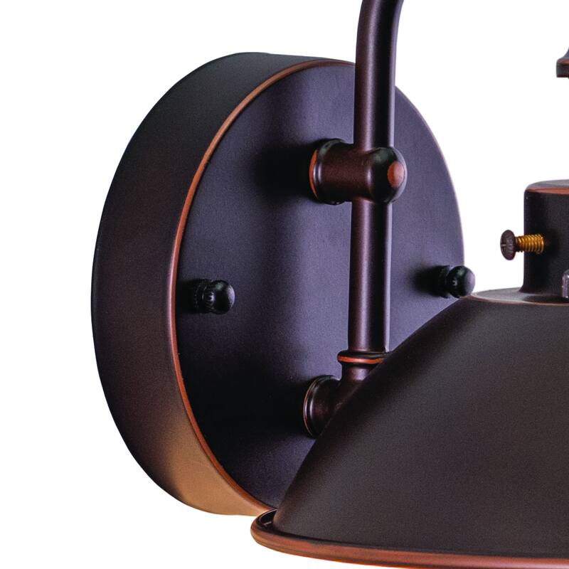 Harwich 1 Light Bronze Coastal Barn Dome Outdoor Wall Lantern Clear Glass - 8-in W x 8-in H x 9.25-in D
