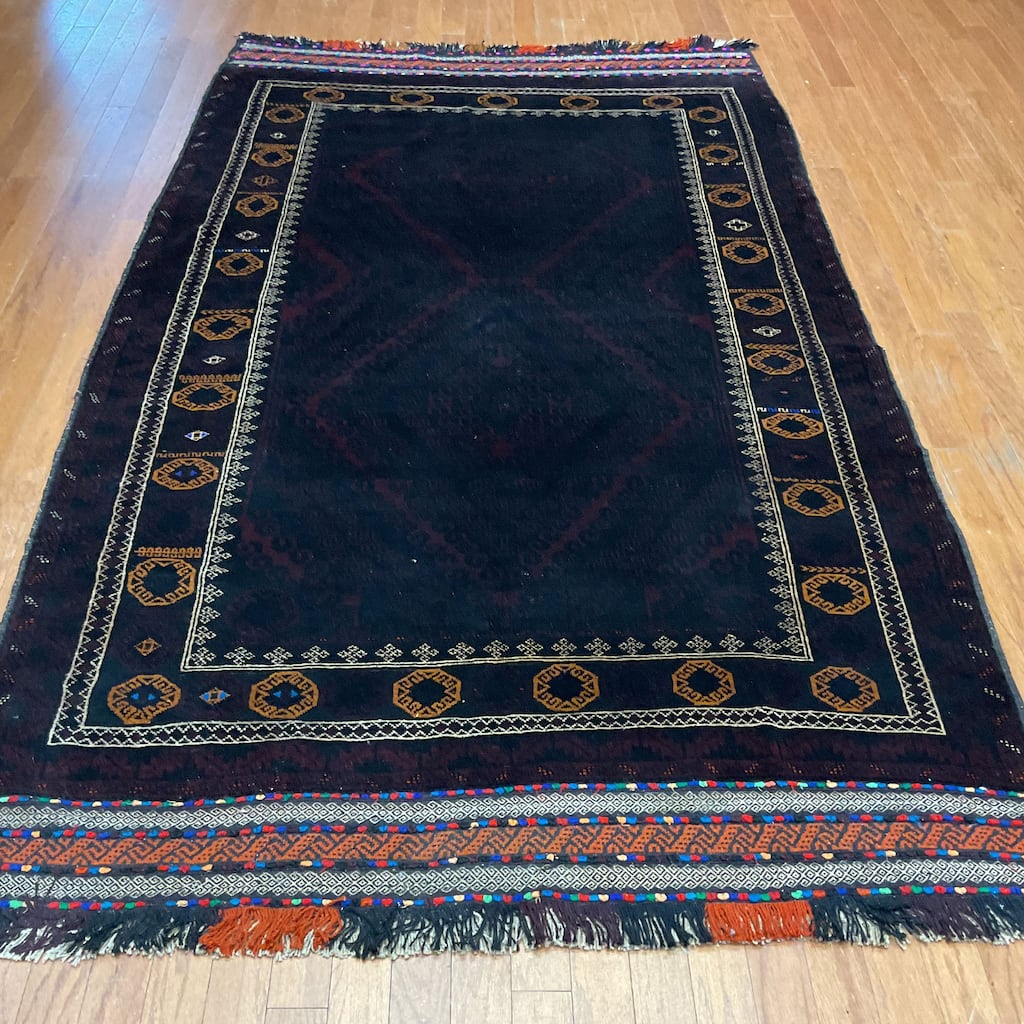 HERAT ORIENTAL Handmade Balouchi Wool Rug - 5'6" x 9'5"
