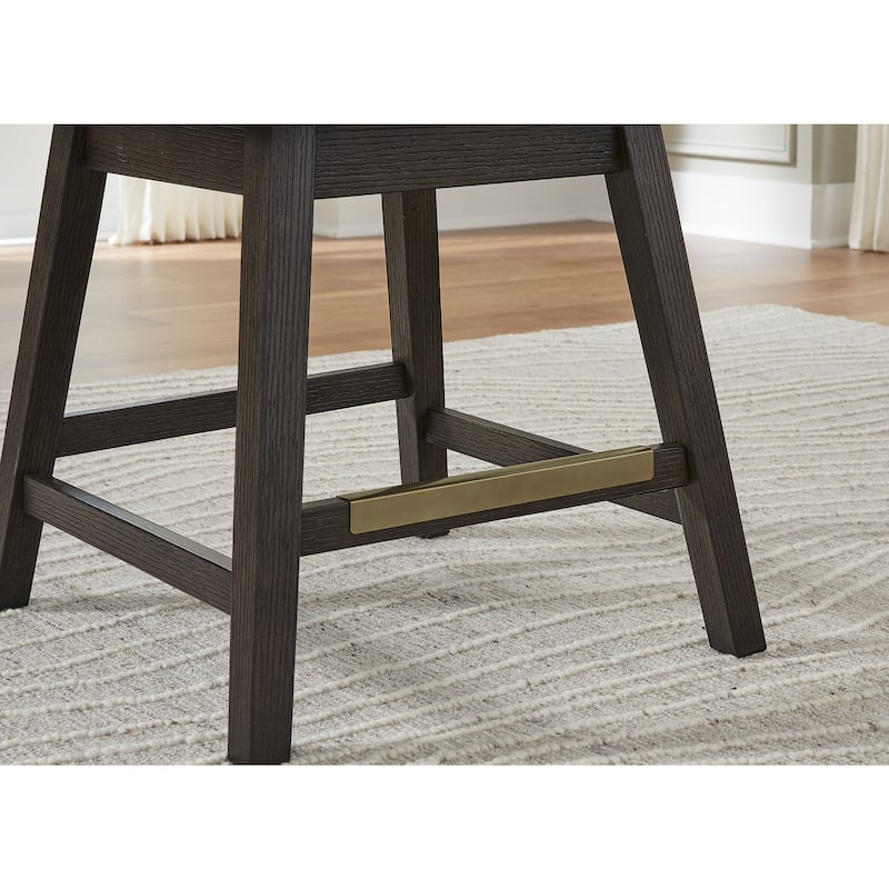 Signature Design by Ashley Burkhaus Beige/Dark Brown Counter Height Barstool （Set of 2) - 20" W x 24.5" D x 40.5" H