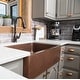 preview thumbnail 6 of 12, Adams Copper 33" Single Bowl Farmhouse Apron Front Undermount Kitchen Sink
