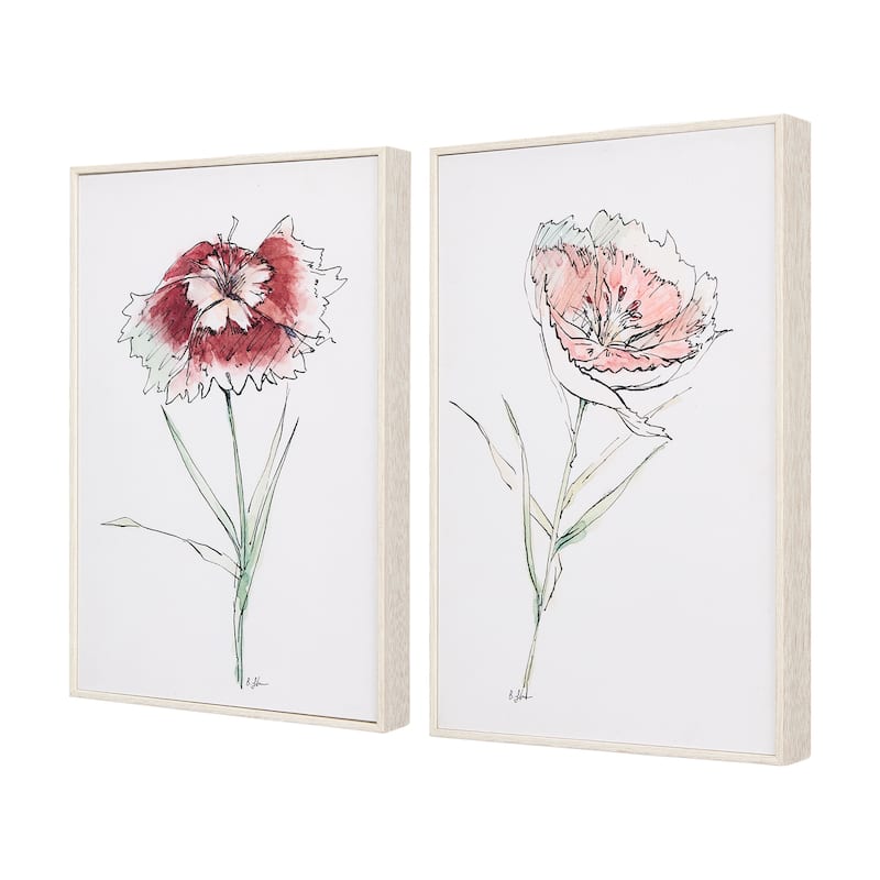Dianthus (Set of 2) Framed Art Print