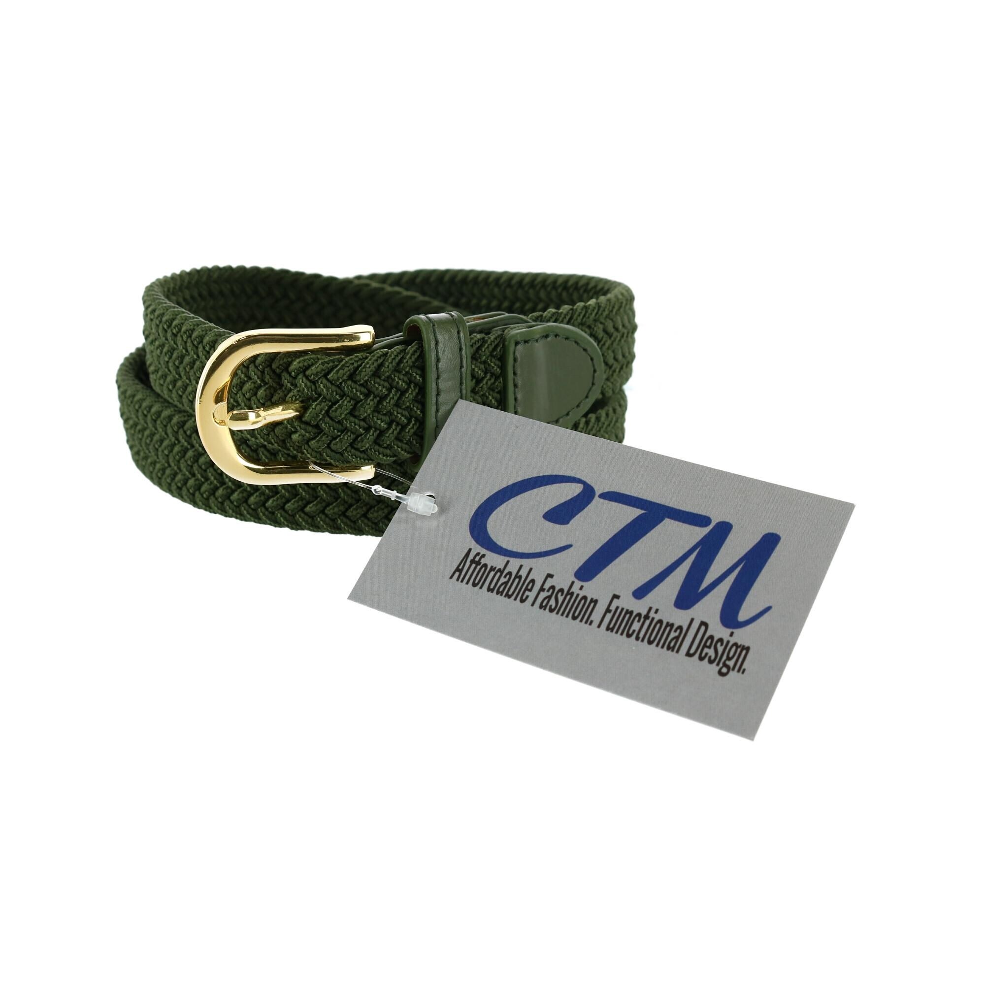 women's braided elastic stretch belt