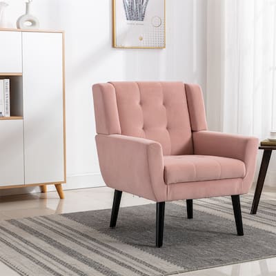Velvet Accent Chair Modern Living Room Lounge Arm Chairs