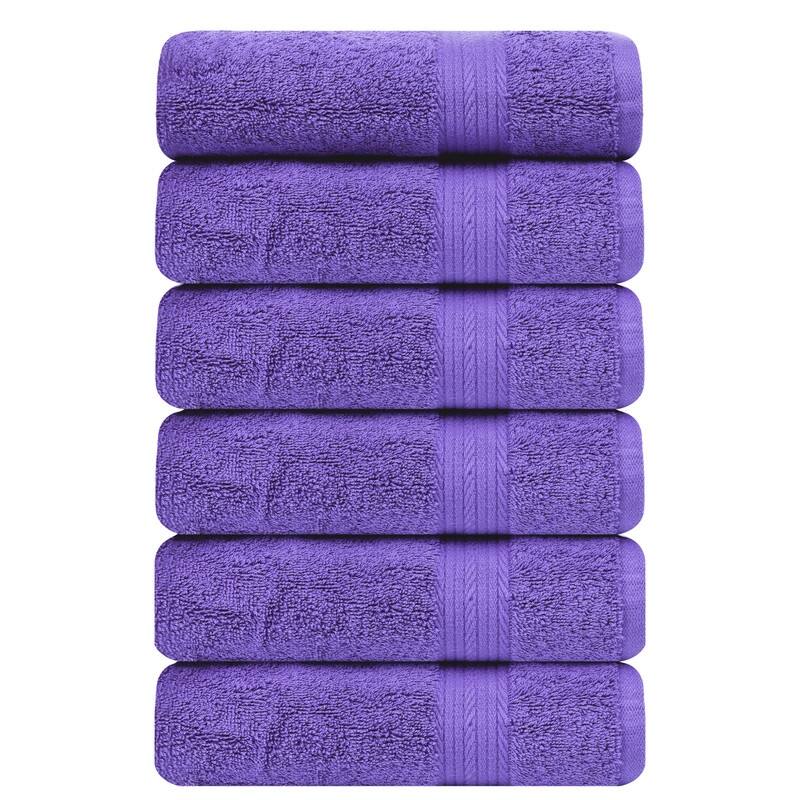 Superior Cotton 600 GSM Hand Towels 18x28 Inch by Ample Decor - 6 Pcs