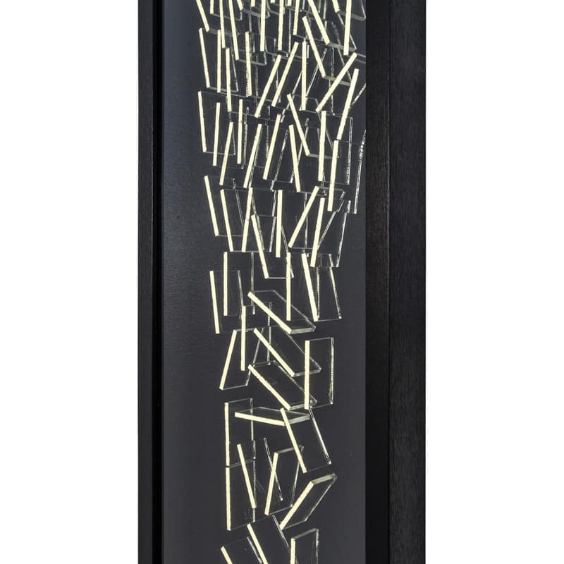 'Cloud Chamber I' - 12"Wx47"H Mixed Media Shadowbox, Framed under Glass