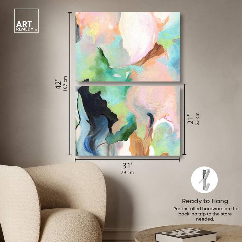 The Dreamer part II Canvas Set of 2 by Art Remedy, Gallery Wrapped