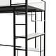 preview thumbnail 13 of 31, Furniture of America Jackson Modern Black Metal Loft Bed with Dual Desks and Closet Rod