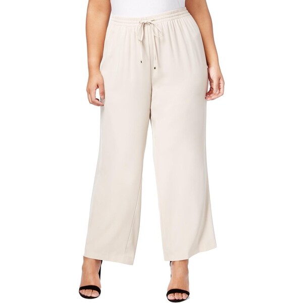 calvin klein plus size flat front pant
